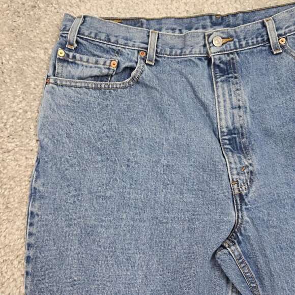 Levis 550 Jeans Men 42x30 (Fits 38x30) Blue Relaxed Tapered Fit 90s Denim - Picture 3 of 12